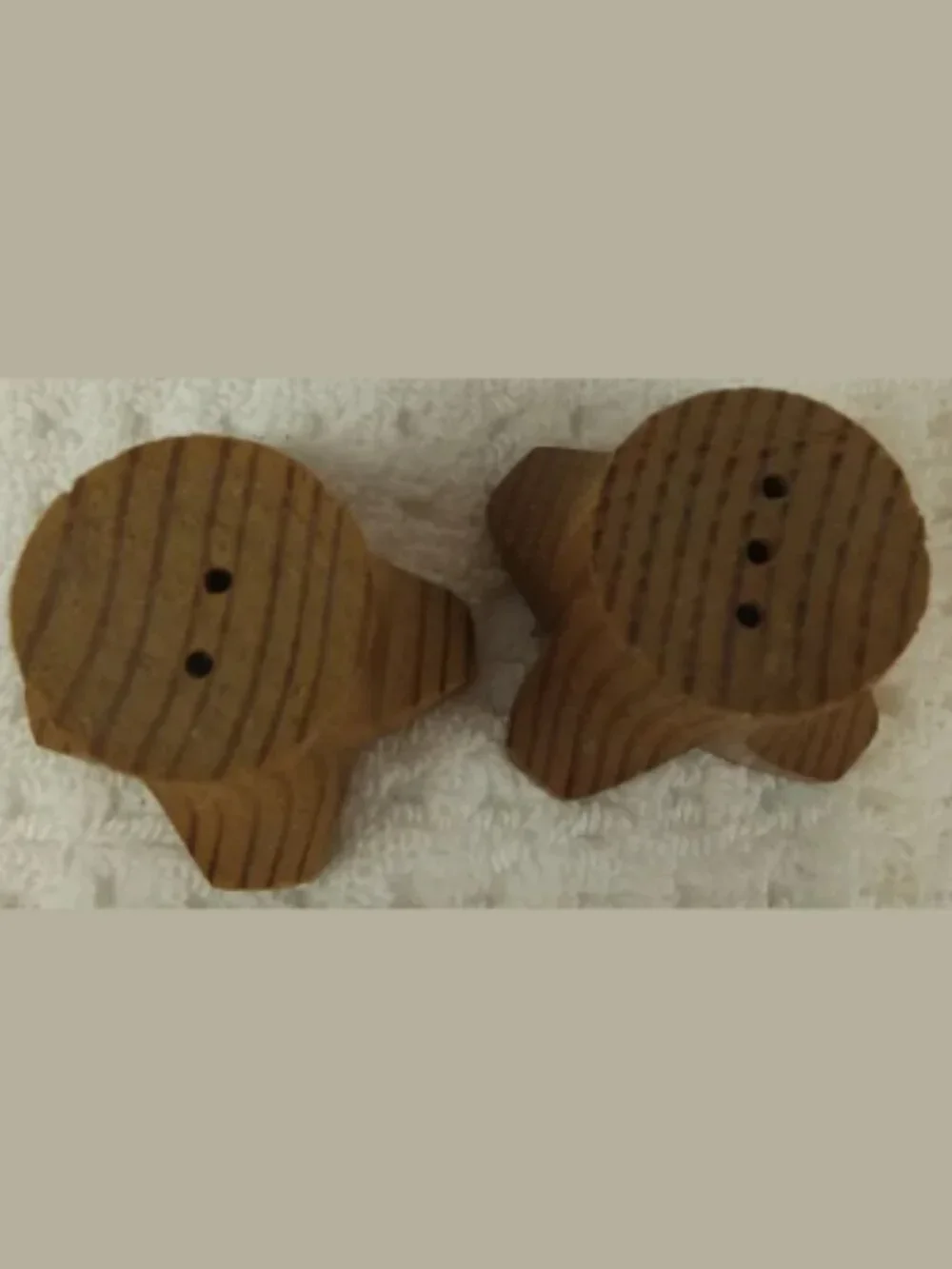 Vintage‎ Wooden Tree Stump Salt Pepper Shakers 2